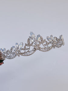 Women Bride Wedding Crystal Rose Gold Or Silver Proper Prom Tiara Party Crown