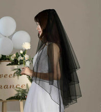 Women White Or Black Bride Wedding Simple Raw Lace Head Hair Veil Without COMB