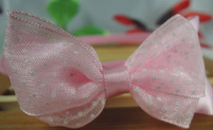 Girls Baby Toddlers Kids pink Children Princess ribbon hair Bow Clip/ band loop