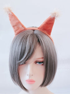 Women Girl Boy Squirrel Ear Animal Party Hair Band Headband Tail Costume Prop