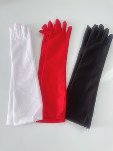 Girl Children Kids Party Costume Satin Princess Long Gloves 3-9Years