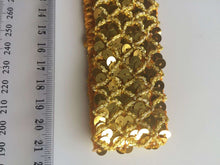 Lady girl Gold Sequin Bling Metallic Party Dance Hair Elastic Head Band headband