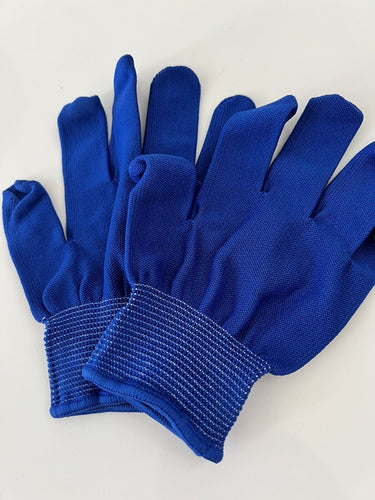 Kids Girl Boy Children Work Dance Nylon Colorful SHORT Gloves Mittens 3-10 Year Blue