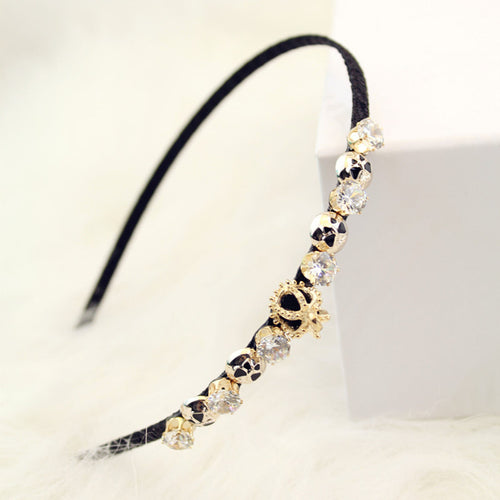 Women Lady Girls Crystal Rhinestone Bling Crown Party hair band headband Hoop