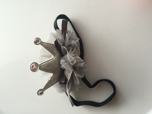 Girls Kids Baby Children Princess Crown Tiara Elastic Party hair head band PROP silver