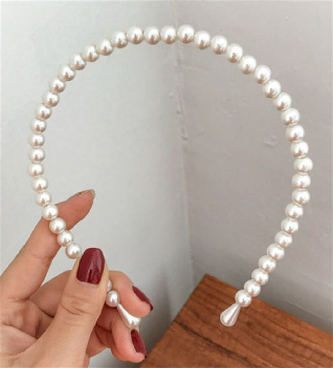 Women Girl Chic Pearl Party Hair head band headband Hoop