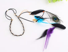 Women Braided suede leather Bohemian boho Braided Chain hair band headband Wrap