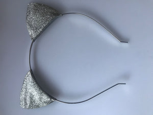 Women Girl Kitty Cat Ears Gold silver Costume Party hair head Band Headband Prop