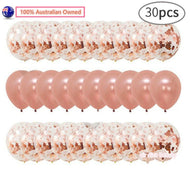 OZ 30 x12" INCH Wedding Birthday Party confetti sequins Balloons Decoration ROSE GOLD PINK