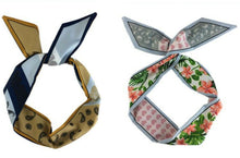 Women Girl retro Boho Paisley Heart Wire bow scarf Hair band headband bandana