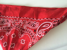 Women Men Retro Hip hop Cotton biker dance Paisley Bandana Hair Headband Wrap RED