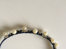 Women Girls Retro Pearl Bride Crystal Bling princess party hair head band Hoop