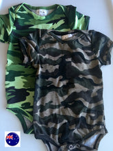 Boy Kid Baby Army Military Party Cotton Camouflage Green Camo Romper Bodysuit