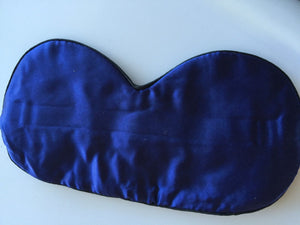 AU Stock 100% Silk Wide Women Men Rest Travel Sleeping Eye Mask OR with ice pad Navy without ice eye pad