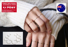1Piece Women Lady Girl 925 Silver Rose Gold color Simple Slim Finger Ring band