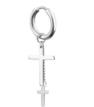 Men Women Titanium plated Gothic Hiphop No allergy long Huggie Earring Piercing