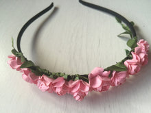Women Girls baby Flower Fairy Boho Floral Wedding hair headband band hoop PROP Peach Pink