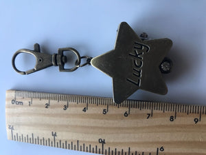 1PC Girls Boy Lady Car or Lucky Star Keyring Key Ring Pocket Watch Novelty Gift