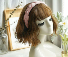 NEW Women Girls Retro Boho Braided Satin Wide Hair Headband Head Wrap Band Hoop