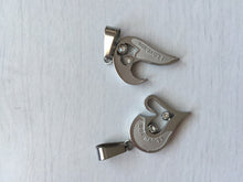 1P Valentine's day gift Titanium stainless steel Love Heart Couple pendant ONLY