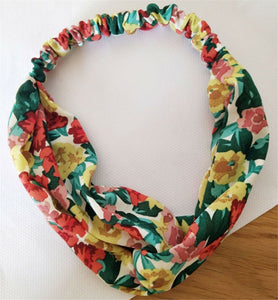 Women Retro Flower Boho Bohemian Twist Cross hair headband Head band bandana