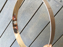 Lady Women Gold Mirror Metallic bling Waist band Plate Metal Obi Belt wrap Hoop