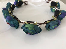 Women Girl Fairy camellia Flower Berry hair head headband Garland Ribbon Wreath
