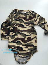 Boy Kid Baby Army Military Party Camouflage Green Camo Romper Bodysuit PROP Desert Camo Green army Romper