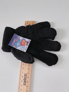 Girls Boys Kids Children Warm Knit Ski Outdoor Winter SHORT Gloves Mittens 5-10Y