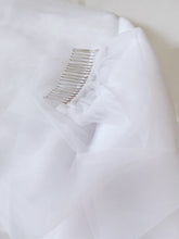 2.5M Women White Bride One 1 Layer long Simple Wedding head hair Veil with comb