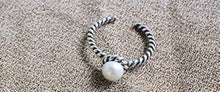 Women Lady Girl 925 Silver Braided or Pearl Open Adjustable Ring band Gift her PEARL DESIGN