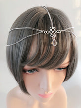 Women Retro Bohemian boho Forehead Chain Metallic Tassel Hair head band Cuff silver color