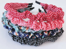 Women Girl Retro Bubble Wrinkled Puffy Scrunch Slim Hair Head Band Headband Hoop