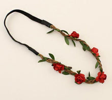 Women Girl Flower Fairy Bohemian Braid Beach Tiara Crown Suede hair headband