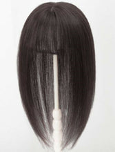 Women Natural 100% Human Real Hair Volume Up Wig Piece Hairpiece Clip on Fringe Natural Black