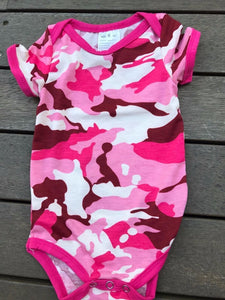 Boy Kid Baby Army Military Party Cotton Camouflage Green Camo Romper Bodysuit