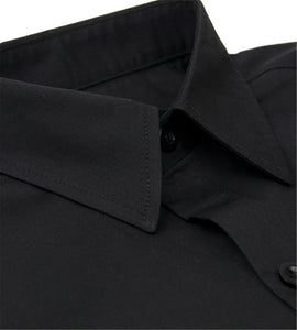 Page Boy Children Party Wedding Long sleeves Plain Black Formal Shirt