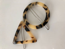 1x Women Girl Leopard Pattern Geometry Acrylic Agate Color Side Hair Pin Clip