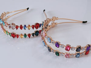 Women Layer Gem Crystal Rhinestone Hairband Hair Head Band Headband Hoop Tiara