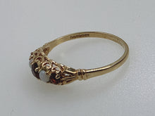 Vintage London Hallmark 9ct Gold Opal Ring Size P