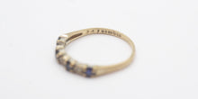 Vintage 9ct Gold Sapphire Diamond Ring Size K London 1986