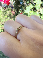 Vintage Dainty 9ct Yellow Gold Garnet Ring Size M
