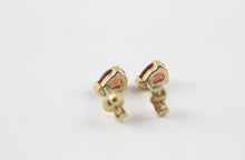 Vintage 9ct Yellow Gold Garnet Earrings