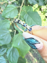 Vintage 9ct Gold Sapphire Diamond Ring Size K London 1986