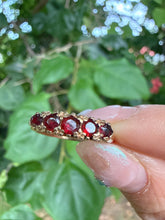 Vintage Birmingham 9ct Gold Garnet Ring