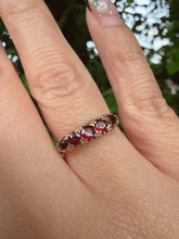 Vintage Birmingham 9ct Gold Garnet Ring