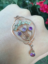 Antique Edwardian 9ct Rose Gold Amethyst Pendant