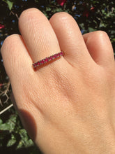 Gemporia Ruby Half Eternity Ring 9ct Gold Size Q