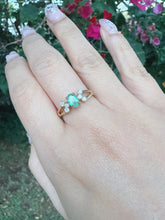 Vintage 2005 9ct Gold Emerald & Diamond Ring Size N