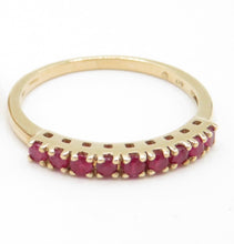 Gemporia Ruby Half Eternity Ring 9ct Gold Size Q